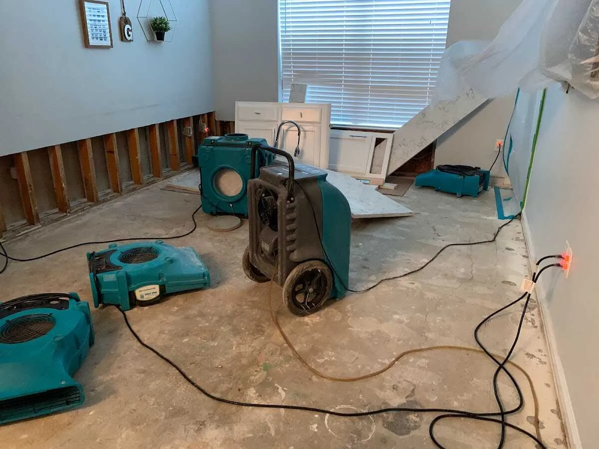 Dehumidifier in flood-cut room for Water Extraction & Removal in Maywood